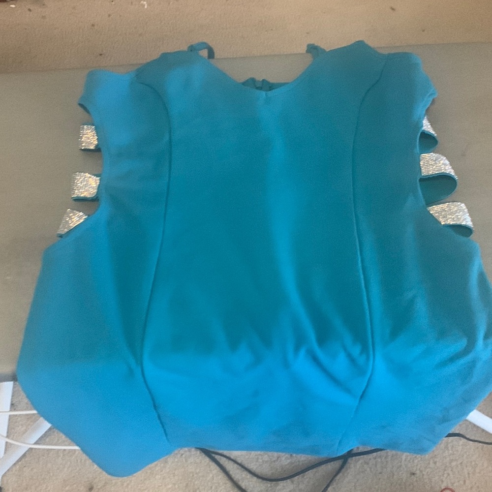 Almost famous blue dress size large.